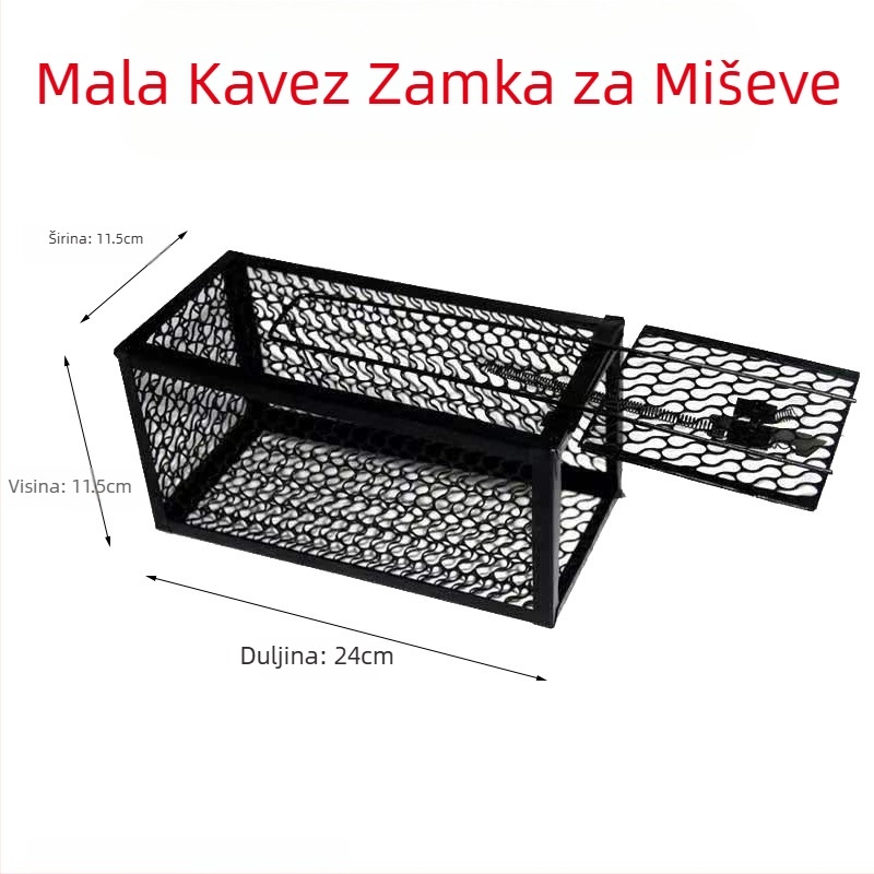 Proizvođačeva unutarnja štakorska klopka, osjetljivi metalni željezni kavez za mišolovku za kućnu upotrebu, vrlo učinkovit u istrebljenju štakora
