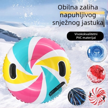 na zalihi veleprodaja zadebljanih zaštita okoliša PVC vanjski okrugli napuhani skijaški prsten za djecu zimska eksplozija skijaške igračke