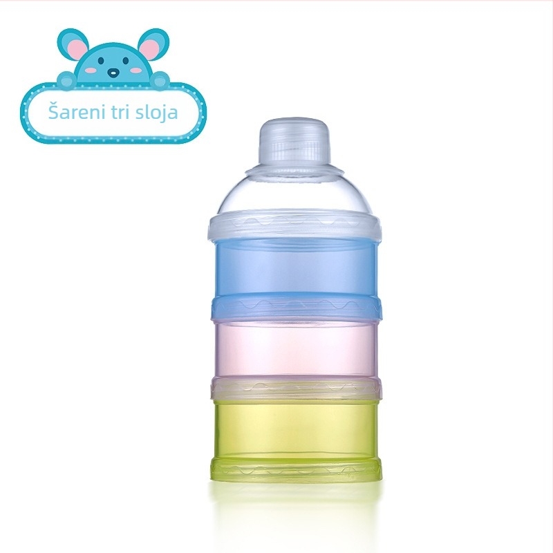 Kutija za mlijeko u prahu za novorođenče, PP prah prehrambene kvalitete, višenamjenska kutija za pohranu mlijeka u prahu velikog kapaciteta, prijenosna, izlazna, zatvorena