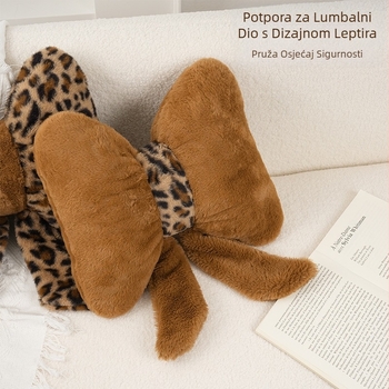 Prekogranični uredski mekani i udobni sjedajući lumbalni potporanje uzorak sobe dekoracija kreativni leopard print mašne jastuk za sofu