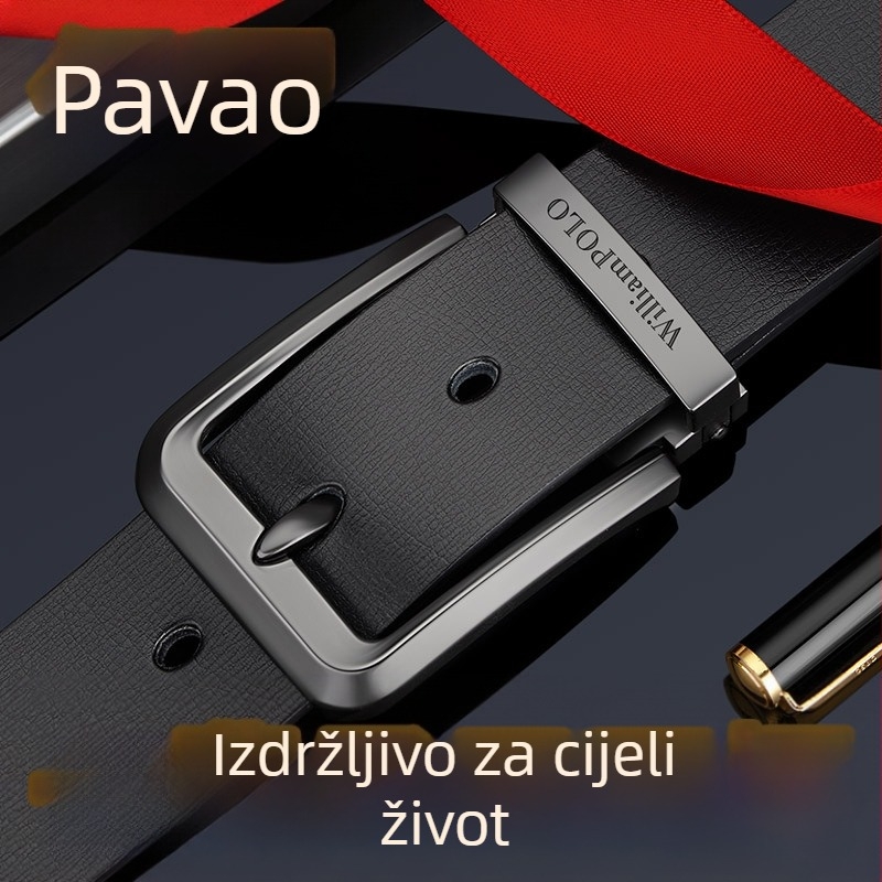 Muški remen King Paul s kopčom od čiste kravlje kože, korejski stil, univerzalni remen, mladenačke nove poslovne hlače