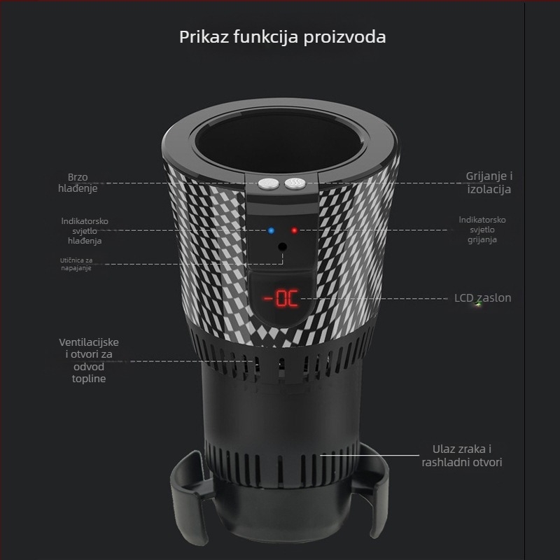 Prijenosni automobilski hladnjak za automobil preko granice, brza rashladna šalica, mala poluvodička rashladna šalica za automobil s toplom i hladnom vodom za kućnu upotrebu