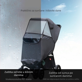 Navlaka za dječja kolica otporna na vjetar univerzalna zaštitna kabanica za dječja kolica kišobran za automobil za kolica zimska kiša otporna na vjetar