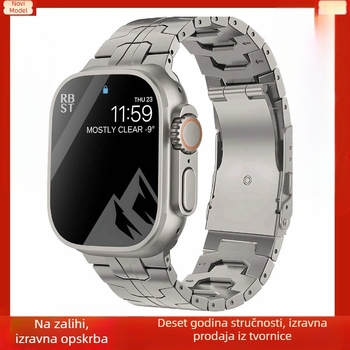 Čisti titanijski metalni Iron Man remen za Apple Watch 9 i Apple Watch Ultra narukvicu S9 Ultras 8