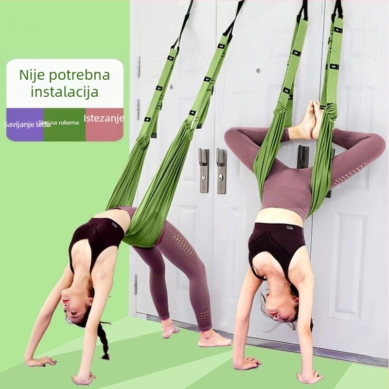 Donji pojas za jogu u zraku, remen za jogu, oprema za trening s obrnutim stajanjem za konje, oprema za istezanje za žene na vratima