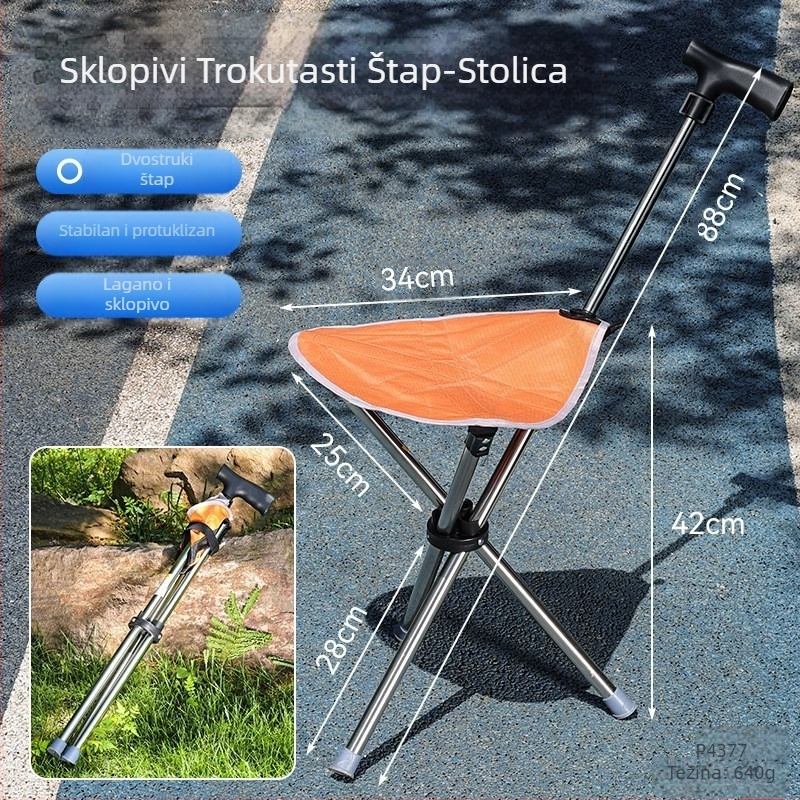 Treća generacija univerzalne prijenosne vanjske stolice sa štakama, višenamjenske sklopive hodalice s dvostrukom namjenom i stolice sa štakama za starije osobe