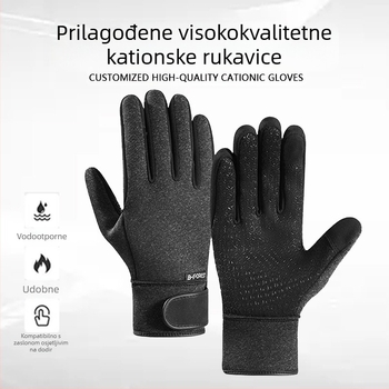 Rukavice za jahanje za jesenske i zimske sportove na otvorenom, tople flisom podstavljene, vodootporne, neklizajuće, s zaslonom osjetljivim na dodir, za muškarce i žene