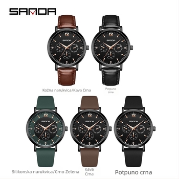 Sanda Source Factory kvarcni sat tinejdžerski korejski modni kvarcni sat retro ležeran modni muški sat