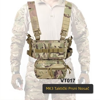 Prekogranični vojni navijači na otvorenom MK3 taktički prsluk za vješanje na prsima od 1000D najlona, lagani taktički prsluk s pojasom za trbuh