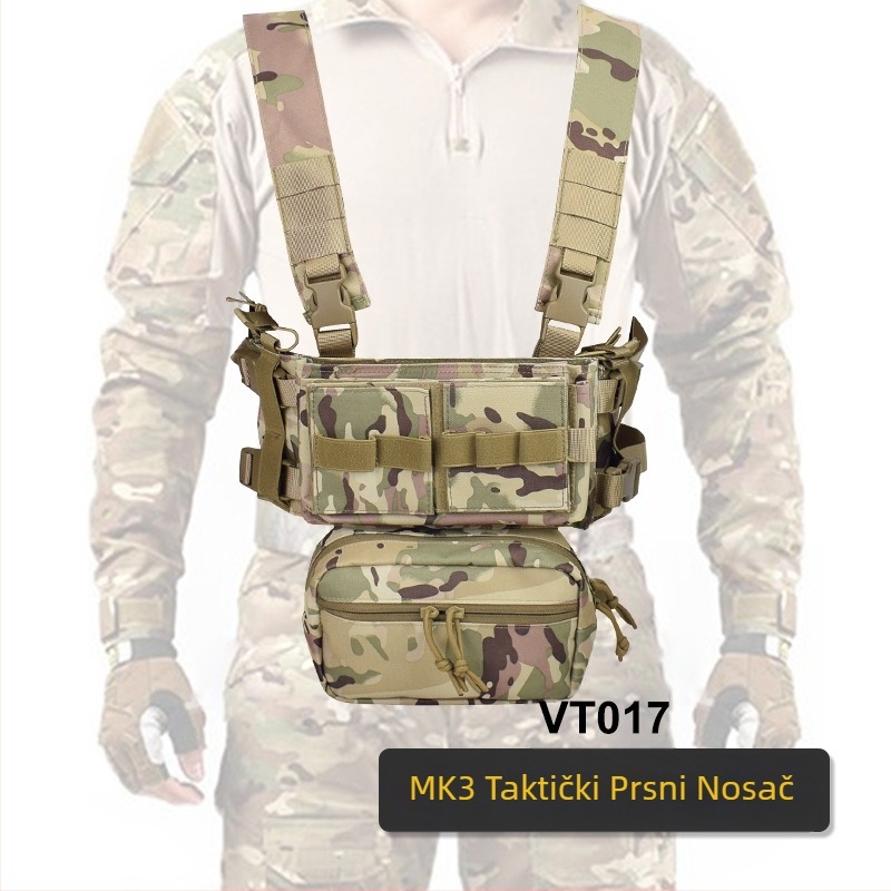 Prekogranični vojni navijači na otvorenom MK3 taktički prsluk za vješanje na prsima od 1000D najlona, lagani taktički prsluk s pojasom za trbuh
