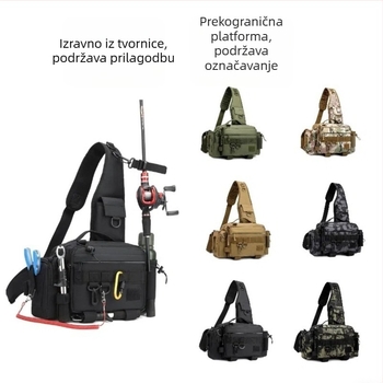 Luya torba, torba za struk, torba za rame, torba preko tijela, torba za štap za pecanje, kutija za mamac, torba za ribolovni pribor, maskirna ribolovna torba velikog kapaciteta