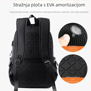 Obrada Modni jednostavni ruksak Muški trendi juniorski srednjoškolac školska torba putni ruksak 16 inča računalna torba muška torba