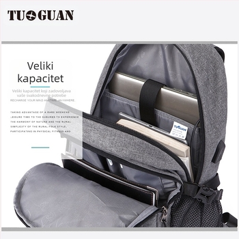 Prekogranični ruksak Muški ležerni ruksak Višenamjenska školska torba Platnena studentska torba Veleprodaja Prilagođavanje