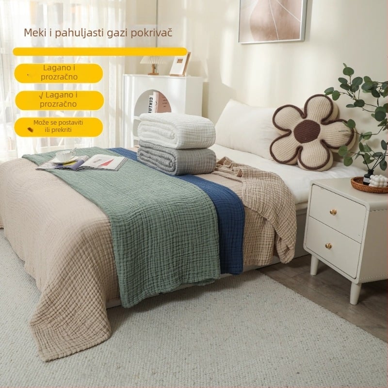 2024 Prekogranična vanjska trgovina Amazon Popularna gaza Navlaka za krevet Četverogodišnja univerzalna udobna ručnik prozračna