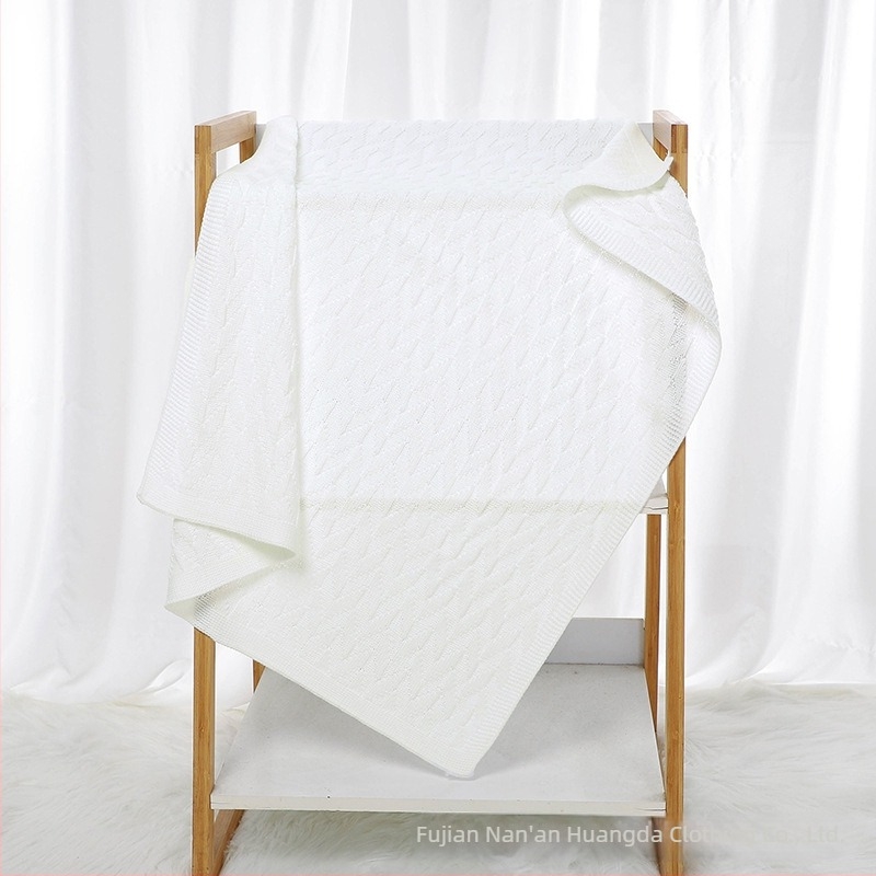 Najprodavanija dječja pletena dekica za ranu jesen, dječija jednostavna dekica s klima uređajem za bebe, pletena u jednoj boji za ranu jesen