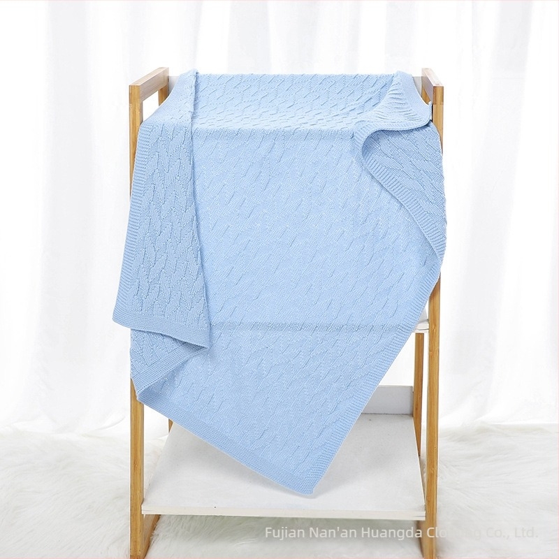 Najprodavanija dječja pletena dekica za ranu jesen, dječija jednostavna dekica s klima uređajem za bebe, pletena u jednoj boji za ranu jesen