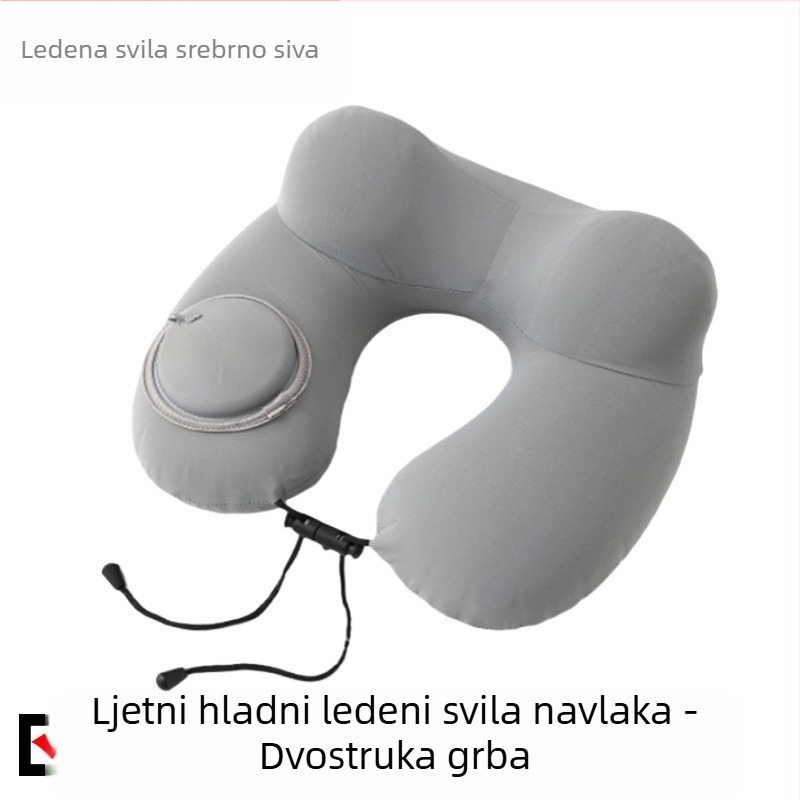 Napuhljivi jastuk za press hump, uredski jastuk za dom, jastuk za vrat, sklopivi jastuk za putovanja i avion, prijenosni jastuk za automobil