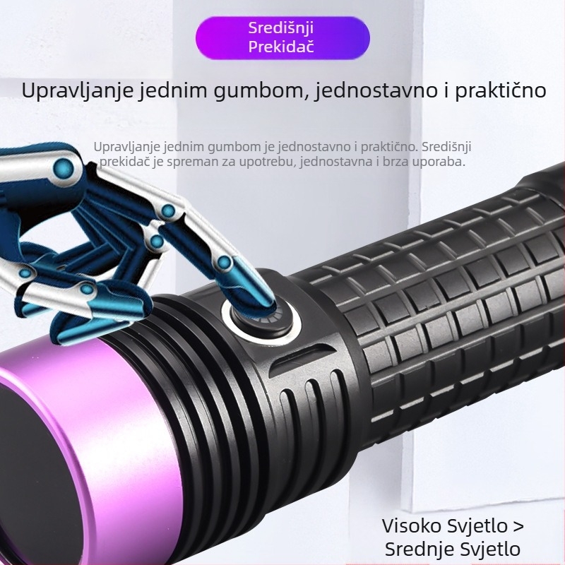60W svjetiljka s ljubičastim svjetlom visoke snage, UV crno ogledalo, ljubičasto svjetlo, veleprodaja nakita, fluorescentno protiv krivotvorenja, otkrivanje mrlja od ulja 365Nm