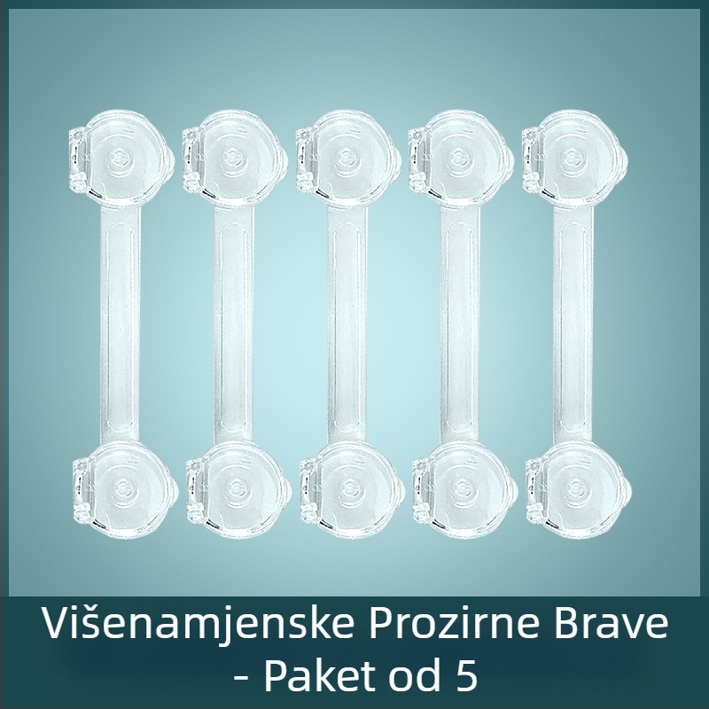 Višenamjenska sigurnosna brava za djecu, par za otključavanje, dječja brava za ladicu s mogućnošću priklještenja, brava za vrata dječjeg ormarića, Amazon prekogranična brava