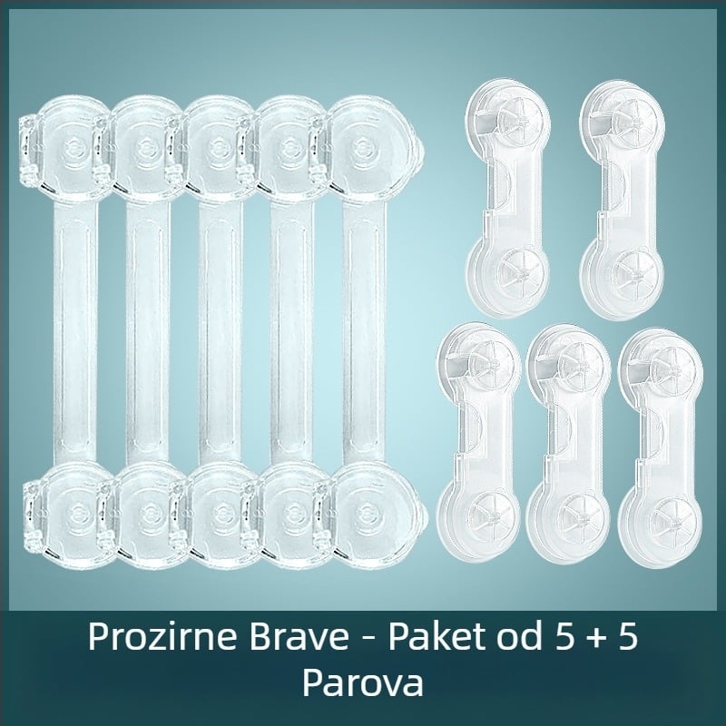 Višenamjenska sigurnosna brava za djecu, par za otključavanje, dječja brava za ladicu s mogućnošću priklještenja, brava za vrata dječjeg ormarića, Amazon prekogranična brava