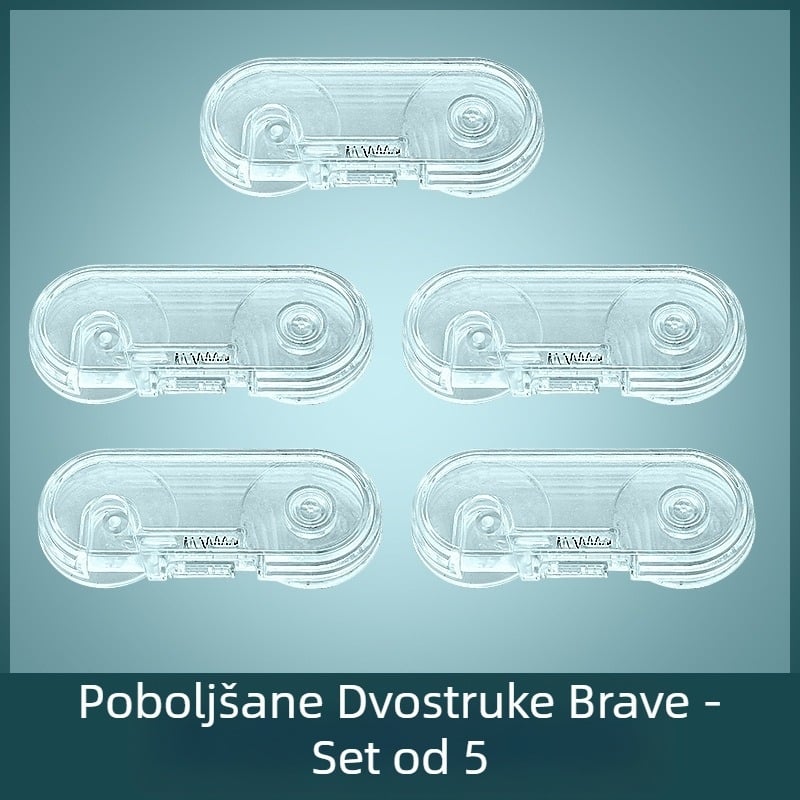 Višenamjenska sigurnosna brava za djecu, par za otključavanje, dječja brava za ladicu s mogućnošću priklještenja, brava za vrata dječjeg ormarića, Amazon prekogranična brava