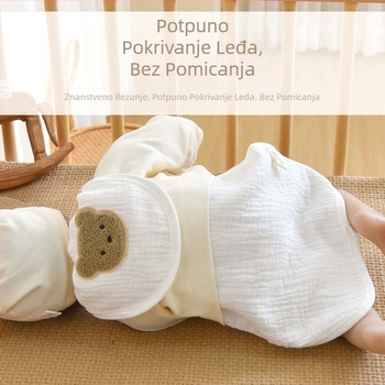 Dječji ručnik od čistog pamuka koji upija znoj, četveroslojni ručnik za leđa s gazom za bebe, prozračni ručnik za dječju vrtiću koji izolira znoj i zaustavlja znojenje.