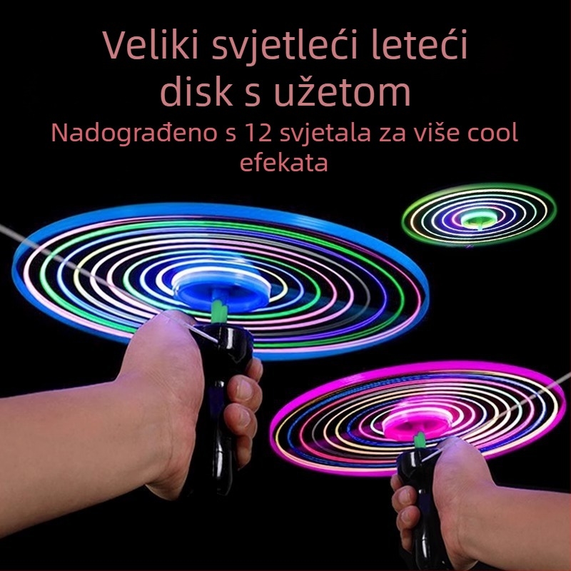Dječje borbeno svjetleće uže za povlačenje NLO-a, noćni štand na tržnici, igračke za vanjsku kvadratnu bljeskalicu, leteću nebo, uže za povlačenje frizbija
