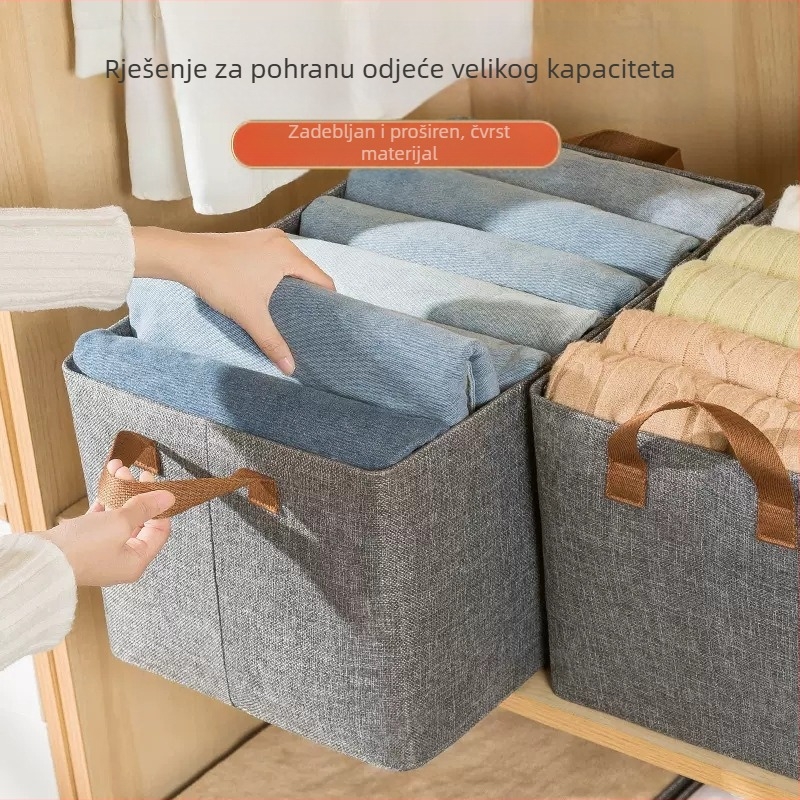 Kationska kutija za pohranu s poklopcem, kutija za pohranu s čeličnim okvirom, sklopiva ormar za odjeću, prijenosna košara za odjeću od tkanine