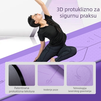 Prostirka za jogu za žene, apsorpcija udaraca, zvučna izolacija, tiha, neklizajuća prostirka za pod, zadebljanje kod kuće, profesionalna sportska joga i fitness
