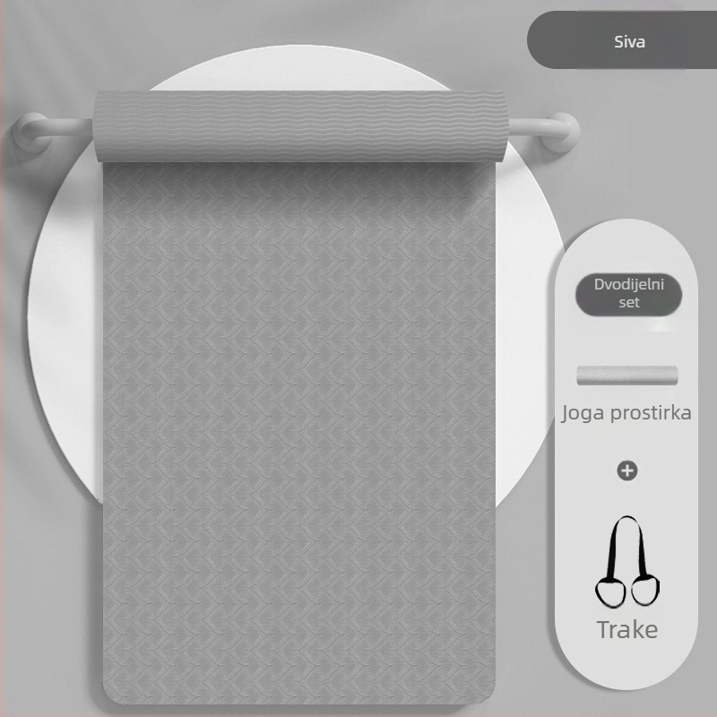 Prostirka za jogu za žene, apsorpcija udaraca, zvučna izolacija, tiha, neklizajuća prostirka za pod, zadebljanje kod kuće, profesionalna sportska joga i fitness