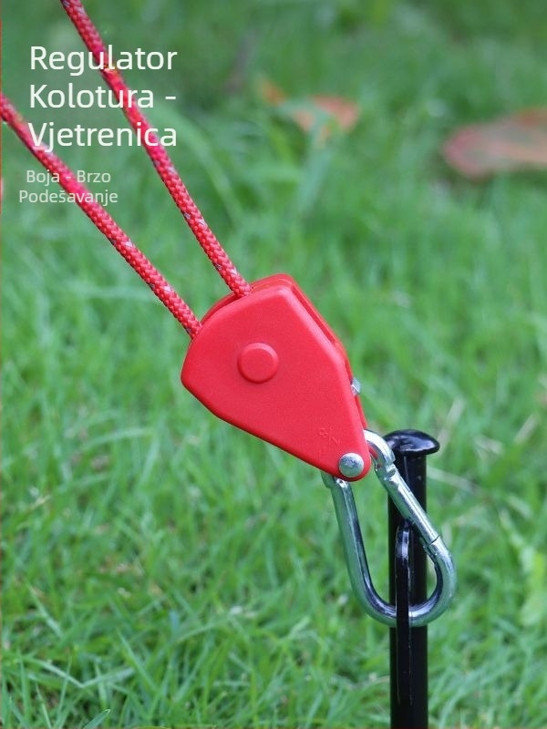 Držač za vanjski regulator remenice, metalni remen za dizanje, reflektirajući konop za vjetar, podebljano uže za nadstrešnicu, kišobran 4 mm