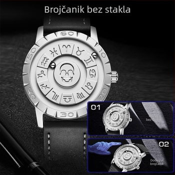 Personalizirani kvarcni sat s magnetskom levitacijom bez kazaljke, modni trend, muški sat u stilu remena, prekogranična vanjska trgovina na veliko