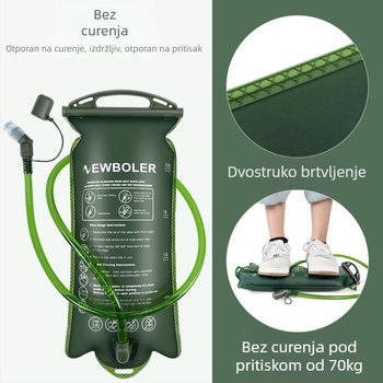 Vanjska sportska torba za piće, prijenosna, za biciklizam, trčanje, krose, veliki otvor, sklopiva mekana boca za vodu, planinarski ruksak, torba za vodu