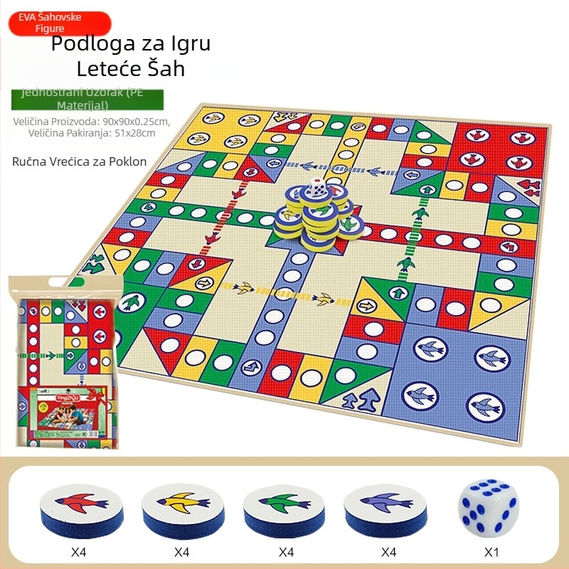 Jedan komad besplatna dostava dječji tepih leteći šah sklopivi prijenosni leteći šah prostirka za puzanje igra šah beba