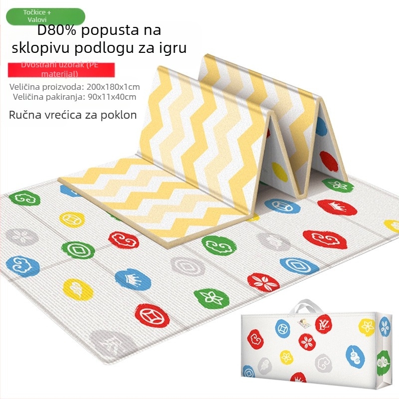 Jedan komad besplatna dostava dječji tepih leteći šah sklopivi prijenosni leteći šah prostirka za puzanje igra šah beba