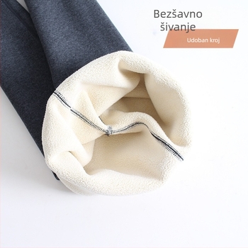 Djevojačke tajice s flis podstavom, zadebljane hlače za jesen i zimu, dječje uske hlače, zimske hlače bez kostiju, jednobojne za vanjsku odjeću