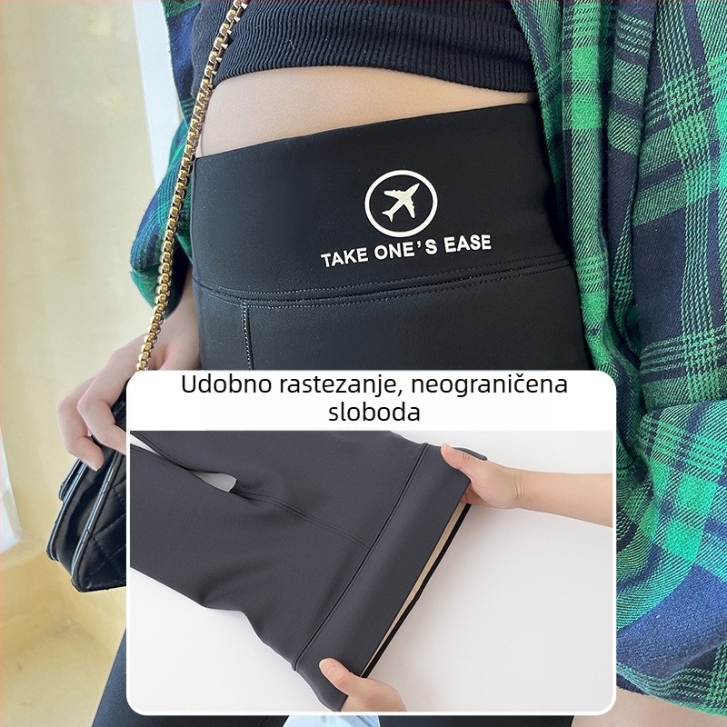 Jesenske i zimske tanke baršunaste dječje hlače s motivom morskog psa, djevojačke tajice, vanjska odjeća, visokoelastične, uske, tople, jednodijelne baršunaste Barbie hlače visokog struka