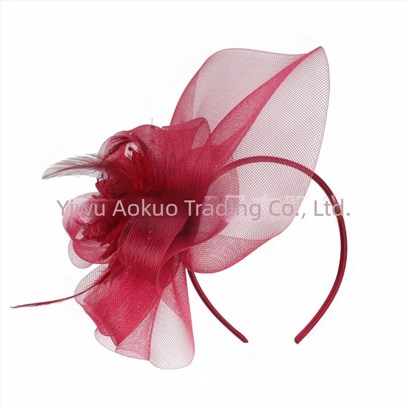 Europski i američki ukras za kosu od mrežastog perja za blagdanske zabave, vjenčana fotografija, vintage dodaci za kosu, ukosnica za kosu, traka za glavu s dvostrukom namjenom, cvijet