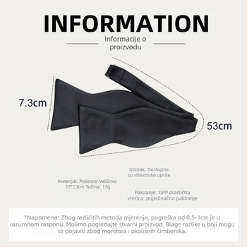 Poliesterska svilena jednobojna leptir-mašna s motivom tikve, ručno vezana, modna muška poslovna formalna leptir-mašna, dugoročna veleprodaja