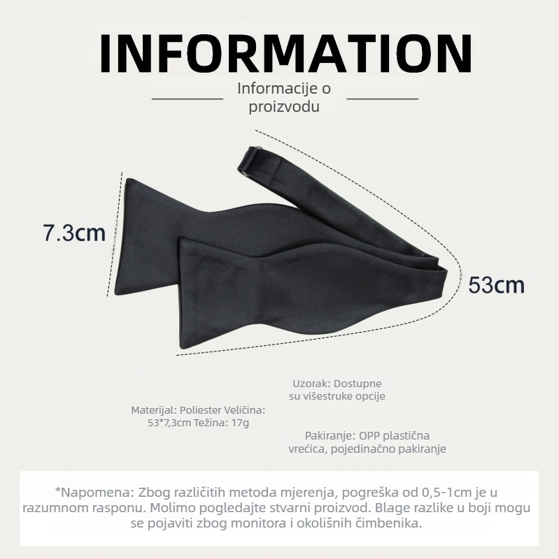 Poliesterska svilena jednobojna leptir-mašna s motivom tikve, ručno vezana, modna muška poslovna formalna leptir-mašna, dugoročna veleprodaja