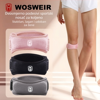 Podesivi pojas za patelu, pojas za koljena za muškarce i žene, sportski pojas za trčanje, zaštita za koljena, apsorpcija udaraca, kompresija, zaštita za koljena, košarka, odbojka