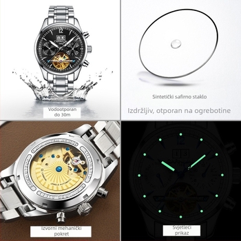 Carnival muški automatski mehanički sat vodootporni modni poslovni višenamjenski sat generacije 8730