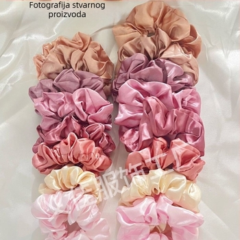 Prekogranične Amazon eksplozije, set od 16 jednobojnih prstenova za kosu, pogodan za ženski elastični holografski konopac za rep