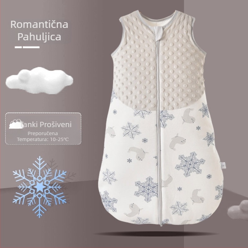 Bazai Rabbit prekogranična proljetna i jesenska dječja pamučna vreća za spavanje u obliku prsluka otporna na udarce za novorođenčad