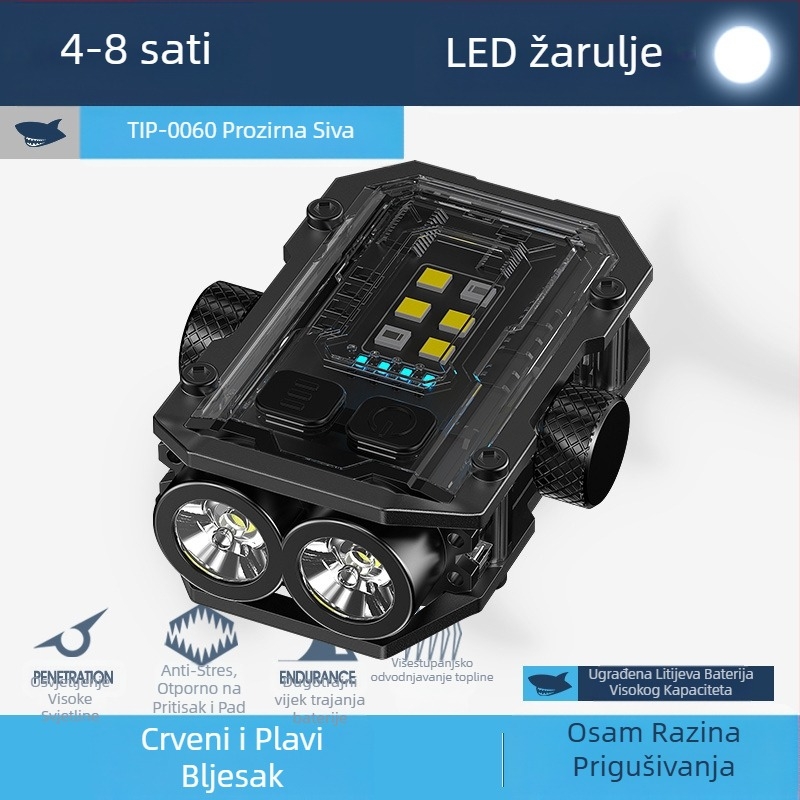 Vanjska svijetla lampa za popravak i održavanje automobila, višenamjenska rotirajuća žiroskopska svjetiljka s jakim magnetskim svjetlom upozorenja