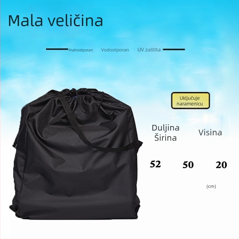 Velika torba za pohranu dječjih kolica, navlaka za prašinu, navlaka za kišobran, univerzalna sigurnosna sjedalica za ukrcavanje, osnovna putna torba