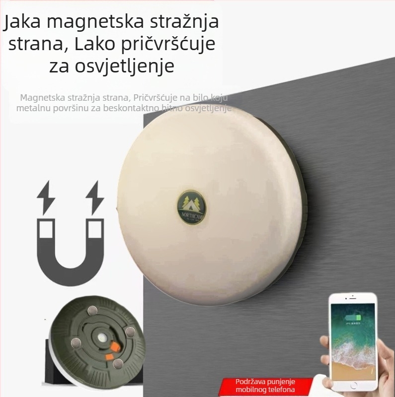 Vanjska mjerna traka 4u1 kamperska svjetiljka, punjiva svjetiljka za šator, vodootporna prijenosna LED svjetiljka za kampiranje na otvorenom