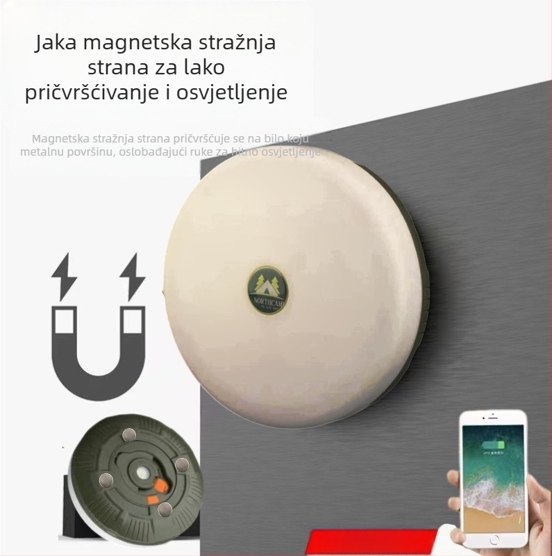Vanjska mjerna traka 4u1 kamperska svjetiljka, punjiva svjetiljka za šator, vodootporna prijenosna LED svjetiljka za kampiranje na otvorenom