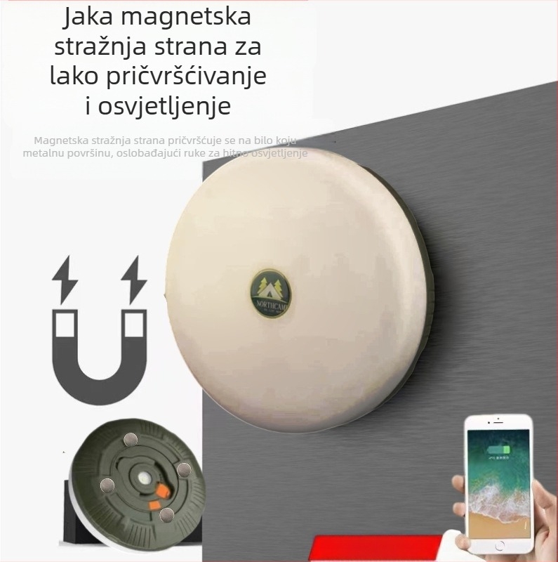 Vanjska mjerna traka 4u1 kamperska svjetiljka, punjiva svjetiljka za šator, vodootporna prijenosna LED svjetiljka za kampiranje na otvorenom