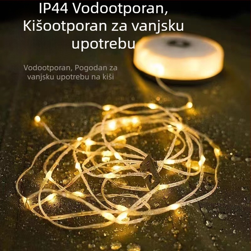 Vanjska mjerna traka 4u1 kamperska svjetiljka, punjiva svjetiljka za šator, vodootporna prijenosna LED svjetiljka za kampiranje na otvorenom